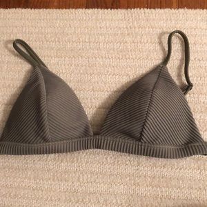 Army green bikini top